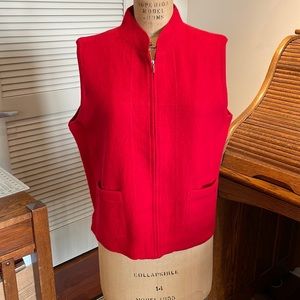 Red wool vest.